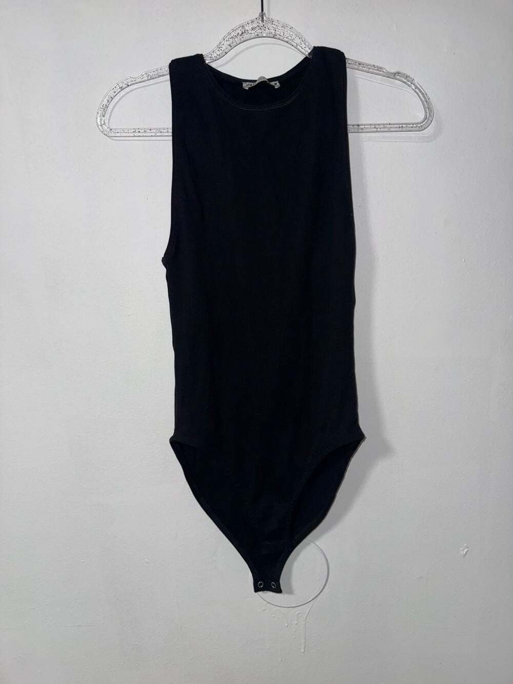 Zara Bodysuit Size L Black Ribbed Tank Top